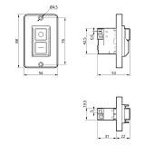 Пусковая электромагнитная кнопка Takel ESSB-12YC 4pin на панели желтая рамка