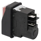 Пусковая электромагнитная кнопка Takel ESSB-21BC 4pin черная рамка