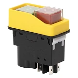 Пусковая электромагнитная кнопка Takel ESSB-21YC 4pin желтая рамка