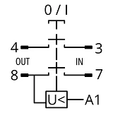 Пусковая электромагнитная кнопка Takel ESSB-22BC 5pin черная рамка                                  