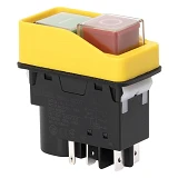 Пусковая электромагнитная кнопка Takel ESSB-22YC 5pin желтая рамка