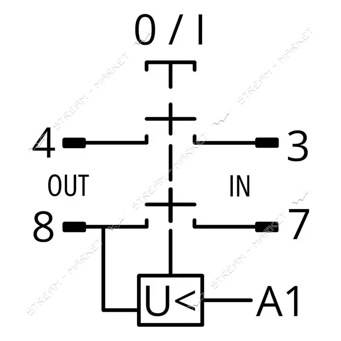 Пусковая электромагнитная кнопка Takel ESSB-22YC 5pin желтая рамка