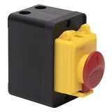 Пусковая электромагнитная кнопка Takel ESSB-33YC 4pin в корпусе желтая рамка