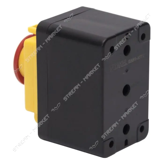 Пусковая электромагнитная кнопка Takel ESSB-33YC 4pin в корпусе желтая рамка