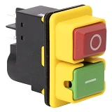 Пусковая электромагнитная кнопка Takel ESSB-101YC 4pin на панели желтая рамка