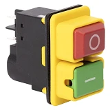 Пусковая электромагнитная кнопка Takel ESSB-102YC 5pin на панели желтая рамка