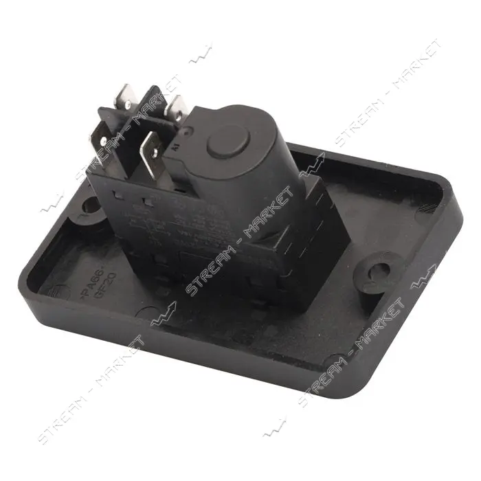 Пусковая электромагнитная кнопка Takel ESSB-121YC 4pin на панели желтая рамка