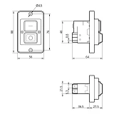 Пусковая электромагнитная кнопка Takel ESSB-121YC 4pin на панели желтая рамка