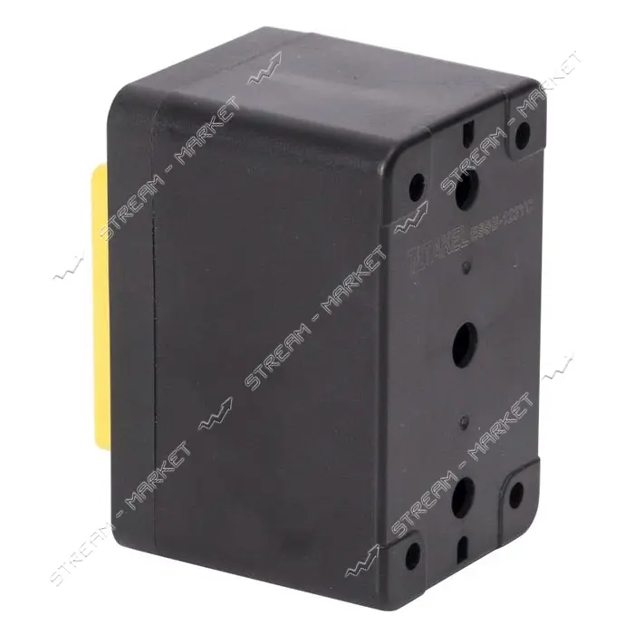 Пусковая электромагнитная кнопка Takel ESSB-123YC 4pin в корпусе желтая рамка                       
