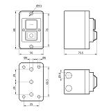 Пусковая электромагнитная кнопка Takel ESSB-123YC 4pin в корпусе желтая рамка                       