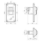 Пусковая электромагнитная кнопка Takel ESSB-132YC 5pin на панели желтая рамка