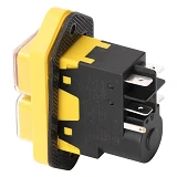 Пусковая электромагнитная кнопка Takel ESSB-142YC 5pin желтая рамка                                 