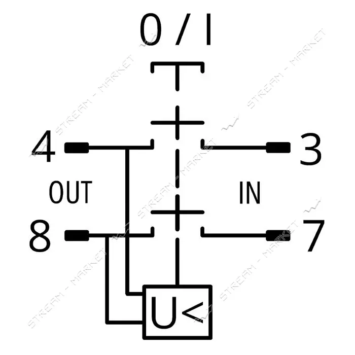 Пусковая электромагнитная кнопка Takel ESSB-151YC 4pin желтая рамка                                 