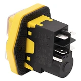 Пусковая электромагнитная кнопка Takel ESSB-152YC 5pin желтая рамка