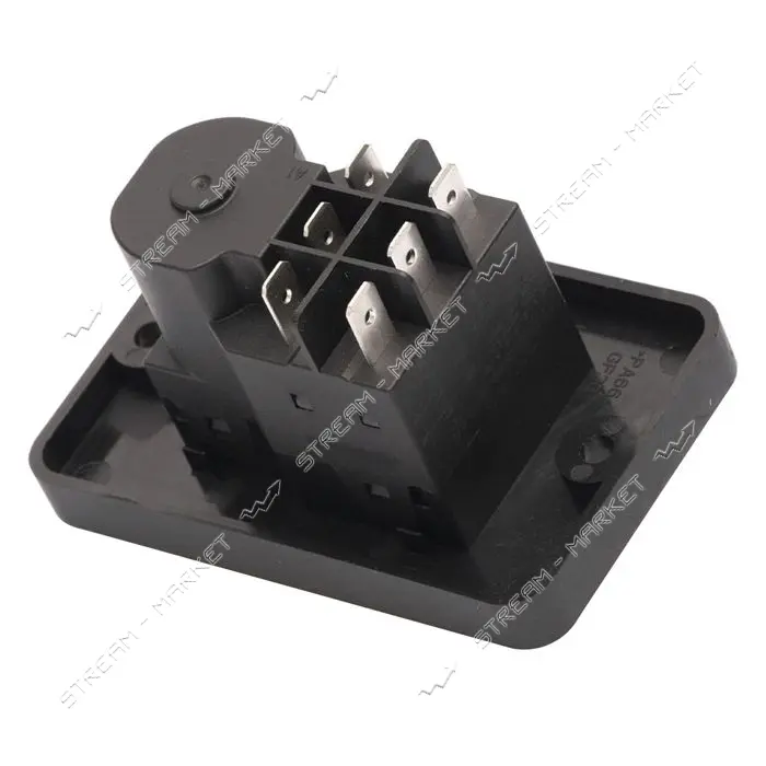 Пусковая электромагнитная кнопка Takel ESSB-161YC 6pin на панели желтая рамка                       
