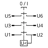 Пусковая электромагнитная кнопка Takel ESSB-161YC 6pin на панели желтая рамка                       