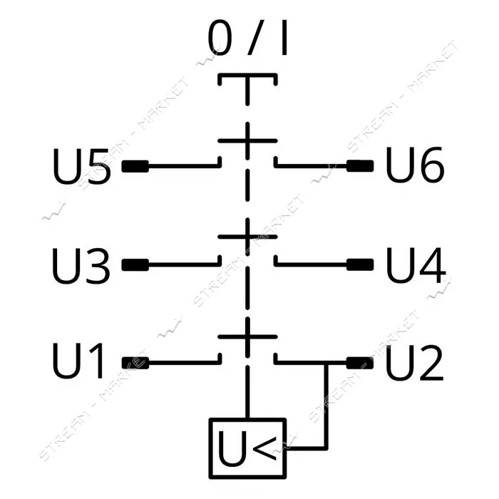 Пусковая электромагнитная кнопка Takel ESSB-161YC 6pin на панели желтая рамка                       