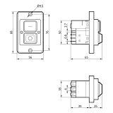 Пусковая электромагнитная кнопка Takel ESSB-161YC 6pin на панели желтая рамка                       