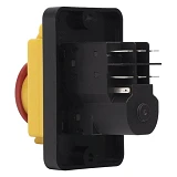 Пусковая электромагнитная кнопка Takel ESSB-172YC 7pin на панели желтая рамка