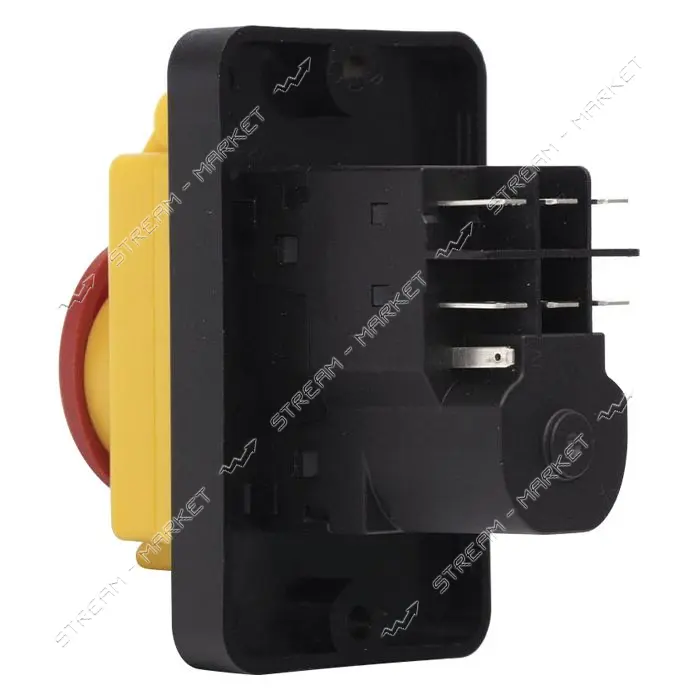 Пусковая электромагнитная кнопка Takel ESSB-172YC 7pin на панели желтая рамка