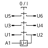 Пусковая электромагнитная кнопка Takel ESSB-172YC 7pin на панели желтая рамка