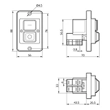 Пусковая электромагнитная кнопка Takel ESSB-181YC 6pin на панели желтая рамка
