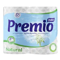 Туалетная бумага Диво Premio Natural 3 слоя 4 рулона белая                                          