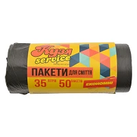 Пакет Кузя SERVICE полиэтиленовый для мусора 35л 50шт                                               