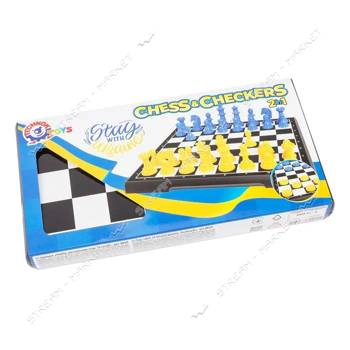 Набор настольных игр шахматы и шашки ТехноК арт 9055 28.3x14.3x4.1см                                