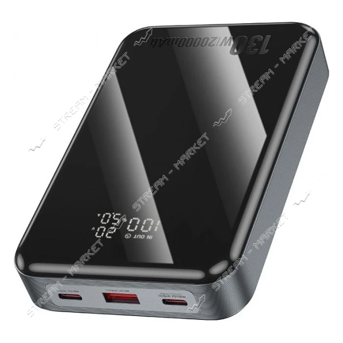 Портативное зарядное устройство Hoco Q30A Fast charge 130W 2 TypeC 1usbA 20000mah черный
