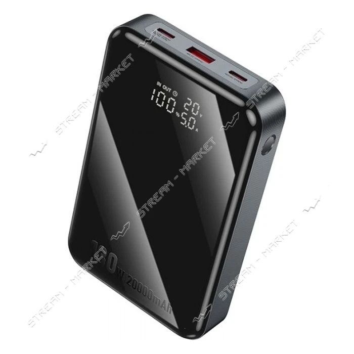 Портативное зарядное устройство Hoco Q30A Fast charge 130W 2 TypeC 1usbA 20000mah черный