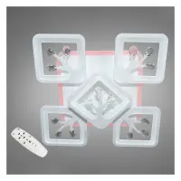 Люстра LED Diasha светодиодная 190Вт 12х60х60см 8157/4 плюс 4WH LED 3color dimmer белый             