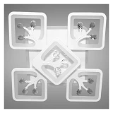 Люстра LED Diasha светодиодная 190Вт 12х60х60см 8157/4 плюс 4WH LED 3color dimmer белый