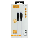 Кабель Avantis AC-87cc Type-C to Type-C 60W Silicone 3A 1м белый                                    