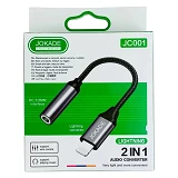 Переходник Jokade JC001 3.5 to Lightning черный                                                     