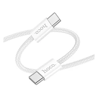 Кабель HOCO X104 Source 60W charging data cable Type-C to Type-C 1M белый                           