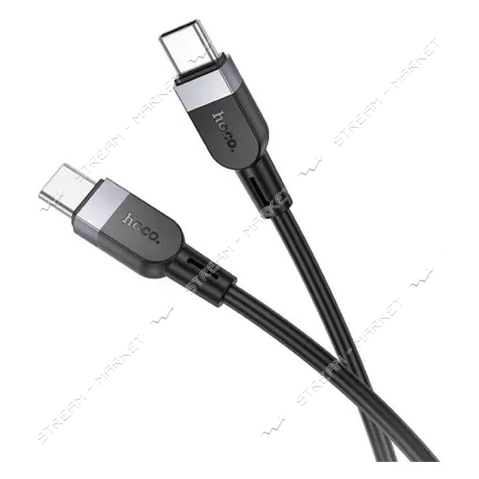 Кабель HOCO X109 Energy 60W silicone charging data cable C to C 1м чорний                           