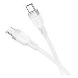 Кабель HOCO X109 Energy 60W silicone charging data cable C to C 1м білий                            