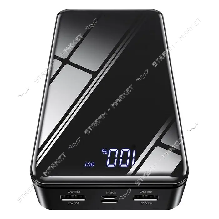 Портативное зарядное устройство Borofone BJ8 Extreme 2USB 1TypeC 30000mAh черное