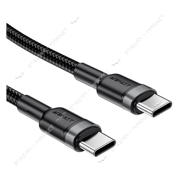 Кабель ACEFAST C22-03 USB-C to USB-C aluminum alloy charging data cable черный