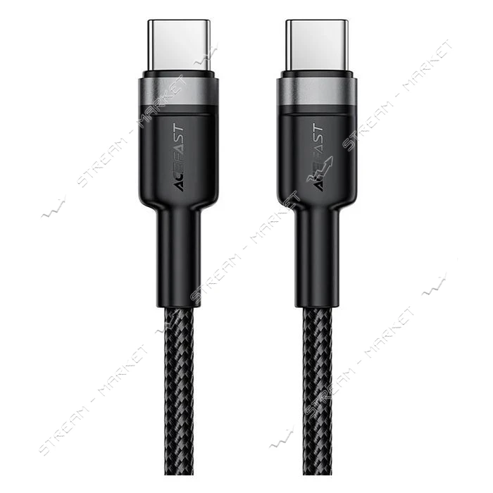 Кабель ACEFAST C22-03 USB-C to USB-C aluminum alloy charging data cable черный