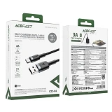 Кабель ACEFAST C22-04 USB-A to USB-C aluminum alloy charging data cable черный