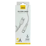 Кабель Aspor A082 Silicone Type-C 5А длина 1м белый