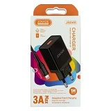 Сетевое зарядное устройство Jokade JB048 5V/3A USB-A плюс USB Lightning черное