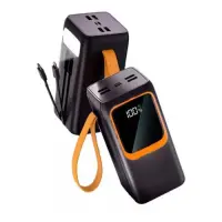 Портативное зарядное устройство Aspor A350 50000mAh 22.5W с фонариком Lightning/TypeC черное        