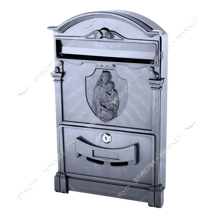 Почтовый ящик PO-0022 Дева Мария пластиковый черный                                                 