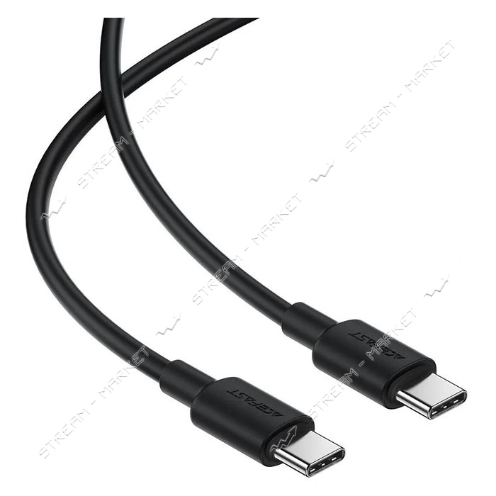 Кабель ACEFAST C25-03 USB-C to USB-C silicone charging data cable черный