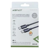 Кабель ACEFAST C25-03 USB-C to USB-C silicone charging data cable черный