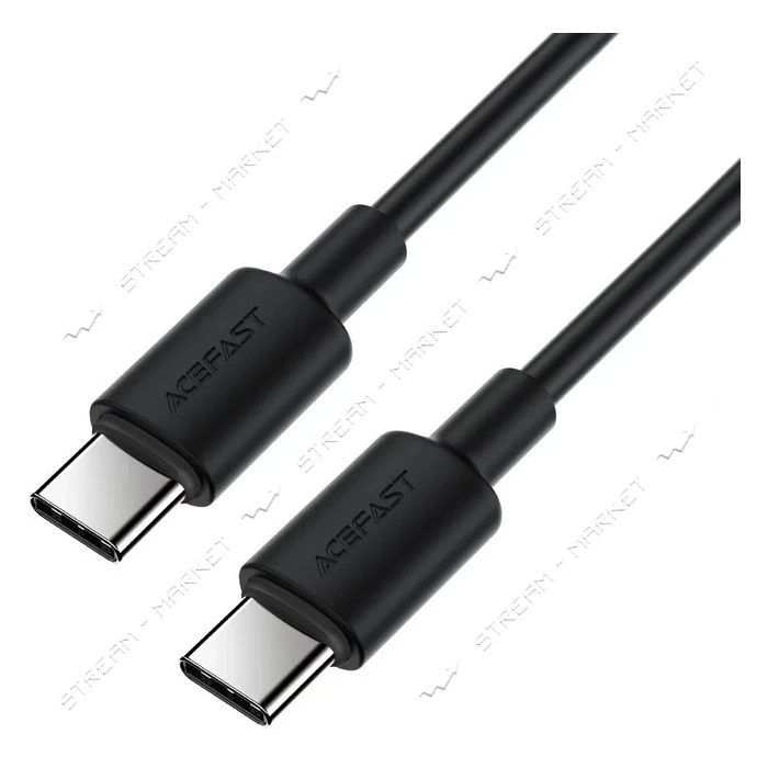 Кабель ACEFAST C25-03 USB-C to USB-C silicone charging data cable черный
