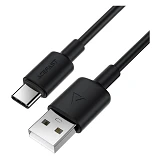 Кабель ACEFAST C25-04 USB-A to USB-C silicone charging data cable черный